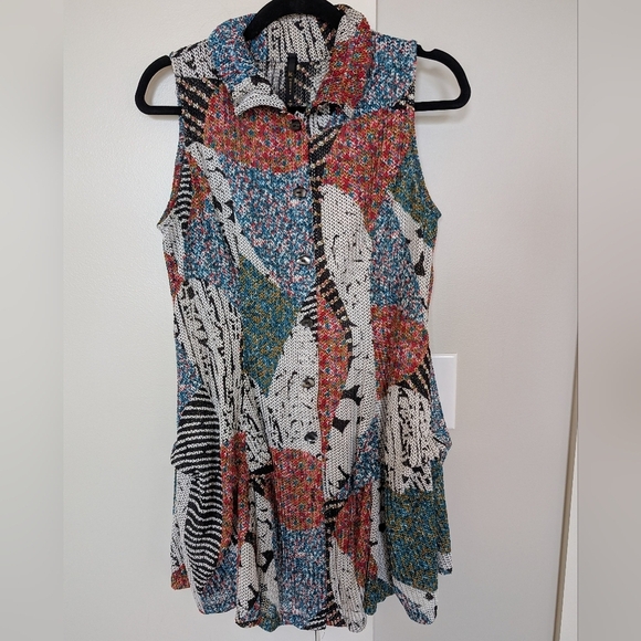 IC by Connie K colorful Sleeveless Women's Top sz M - Picture 2 of 12